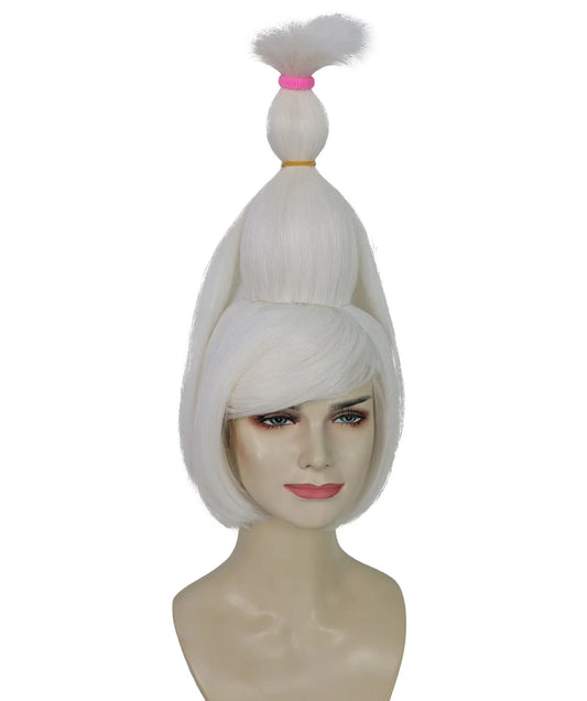 Wigs2you H-7211大人女性用シルバーグレーウィッグ(前髪付き)|風ヘアピース|ハロウィン、ステージパフォーマンス、パーティーに最適