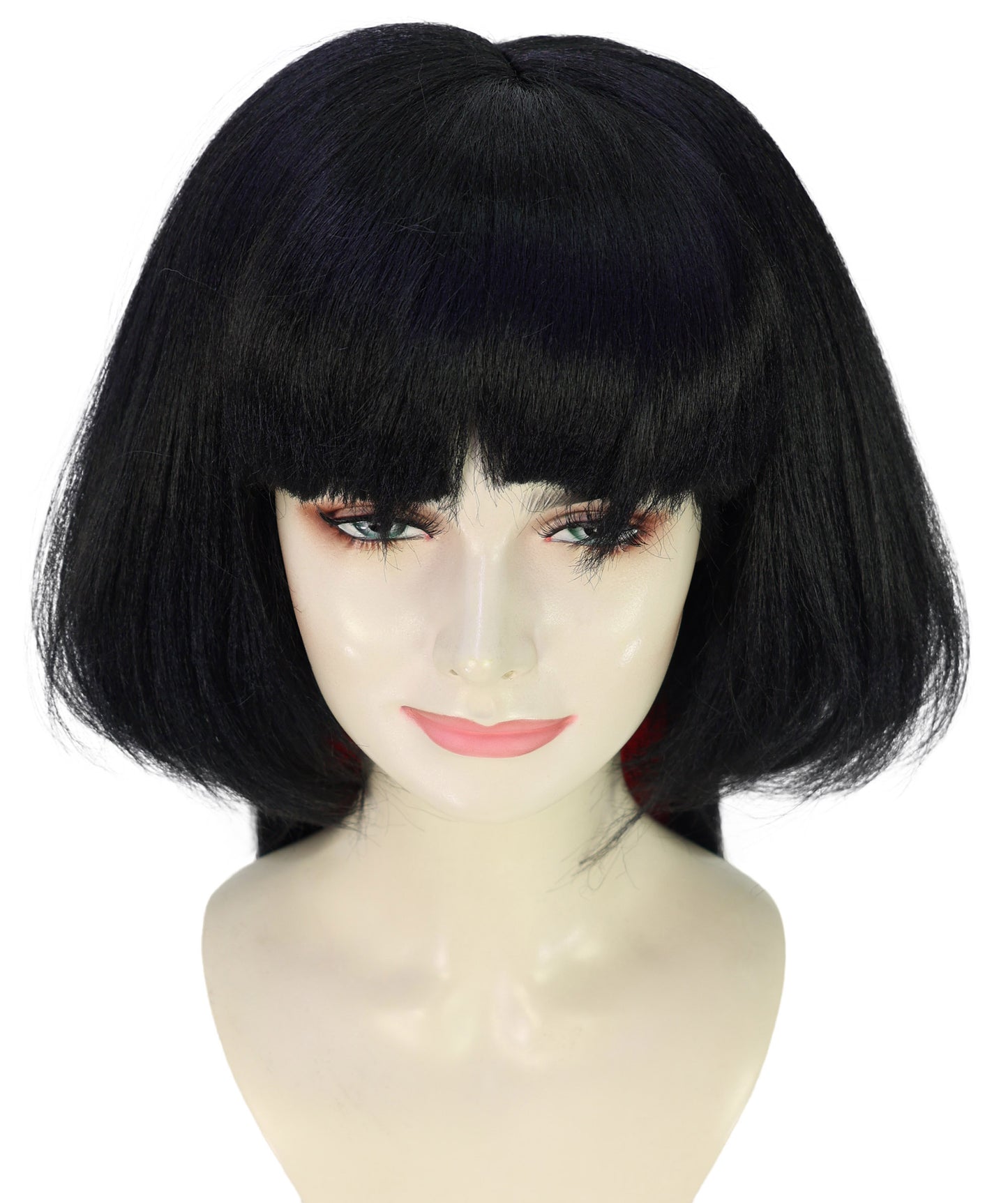 Wigs2you H-7214 女性用ジェーン・ドウ ブラック&レッド ウィッグ | ストレート合成毛 | ハロウィンパーティー、テーマイベント用アクセサリー