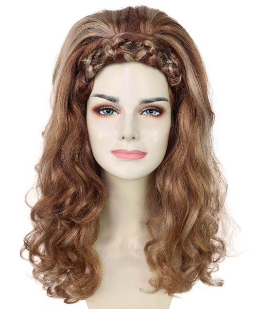 Wigs2you H-7217 女性用ドラァグクイーン風ロングボリュームマルチカラーウィッグ(フロントブレイド付き)|ドラァグクイーン&パフォーマンス用ウィッグ|通気性のあるキャップレスキャップ