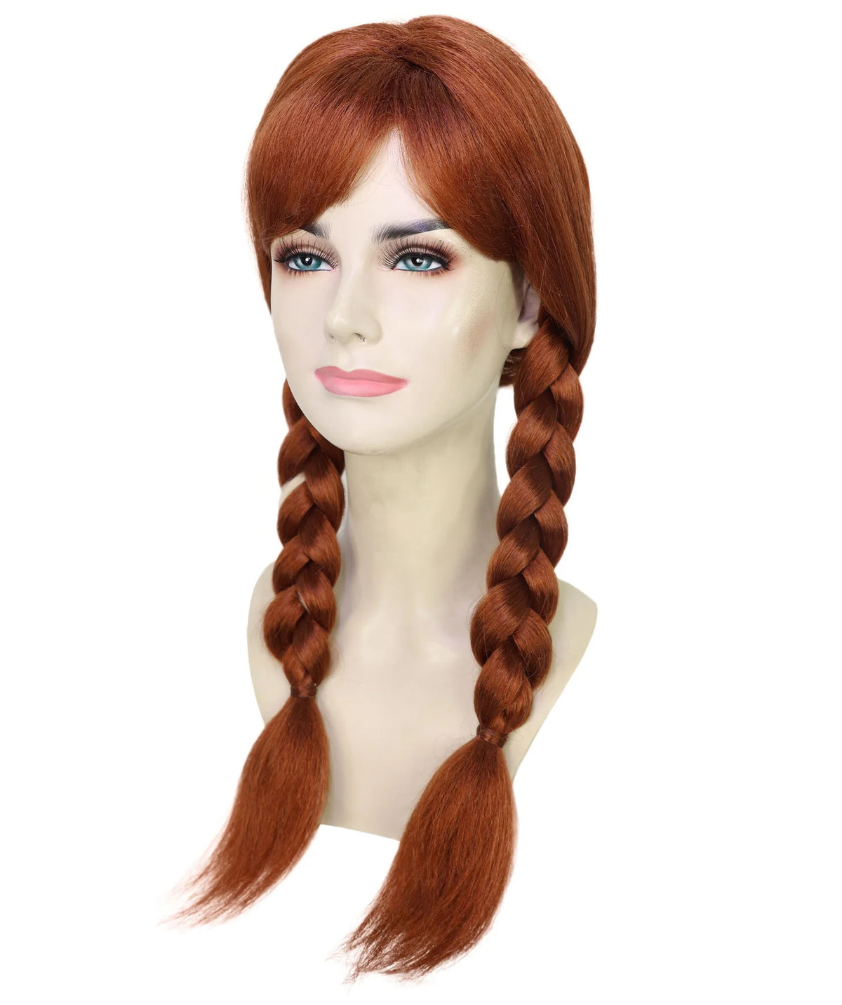 Wigs2you H-7237 女性用 ブラウン・三つ編みツインテール・プリンセスウィッグ | 難燃性合成繊維 | ハロウィンやテーマパーティーに最適