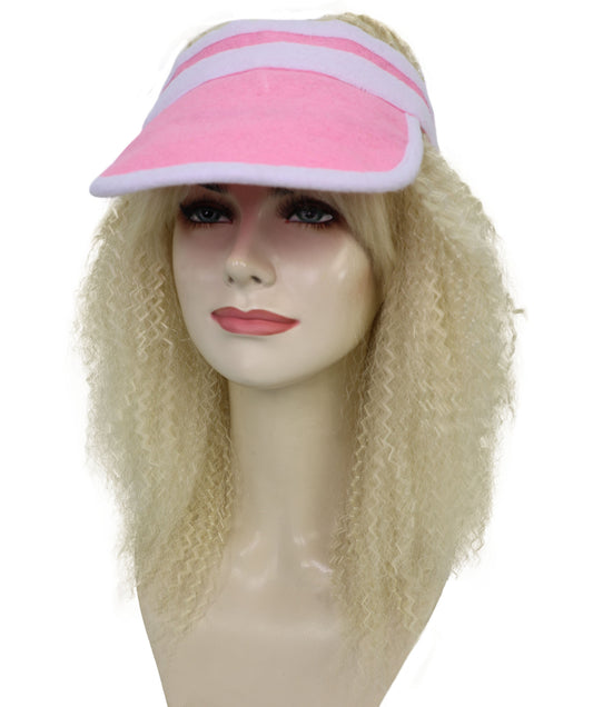 Wigs2you H-7264 大人用ポーカーバイザー・ウィッグ(ブロンドキャップ付き)― カジノナイトやテーマパーティー向けヘアアクセサリー