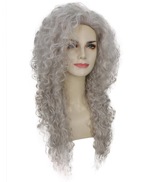 Wigs2you H-7271 レディース シルバーグレー ウィッグ 27インチ ロング カール マーメイド風 ファンタジー フルウィッグ コスプレ ハロウィン 仮装 パーティー