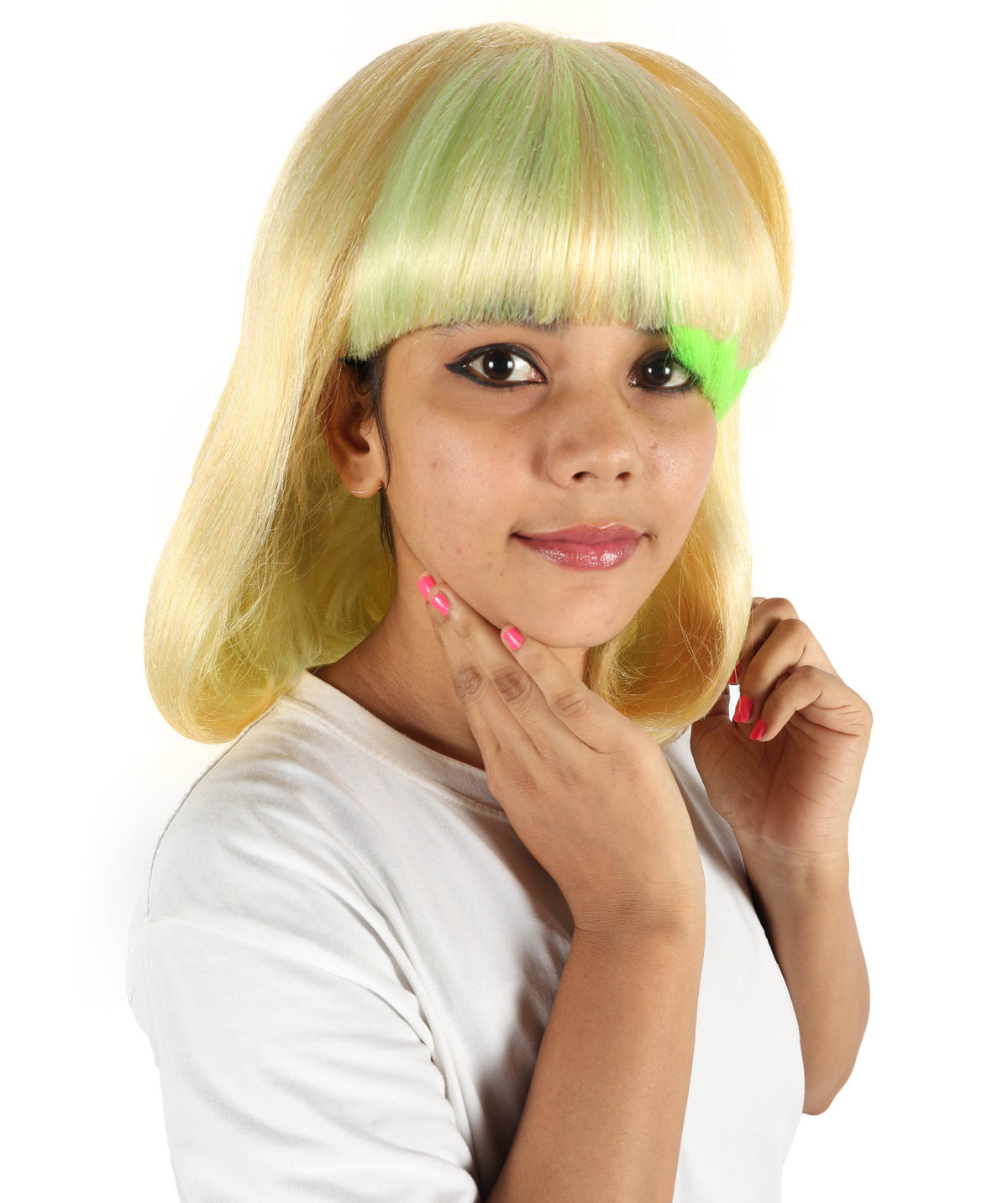 Wigs2you H-7276 レディース ミディアム ウェーブ ボブ ウィッグ 12インチ マルチカラー 切りっぱなし ストレート カット フルウィッグ コスプレ パーティー 撮影 仮装