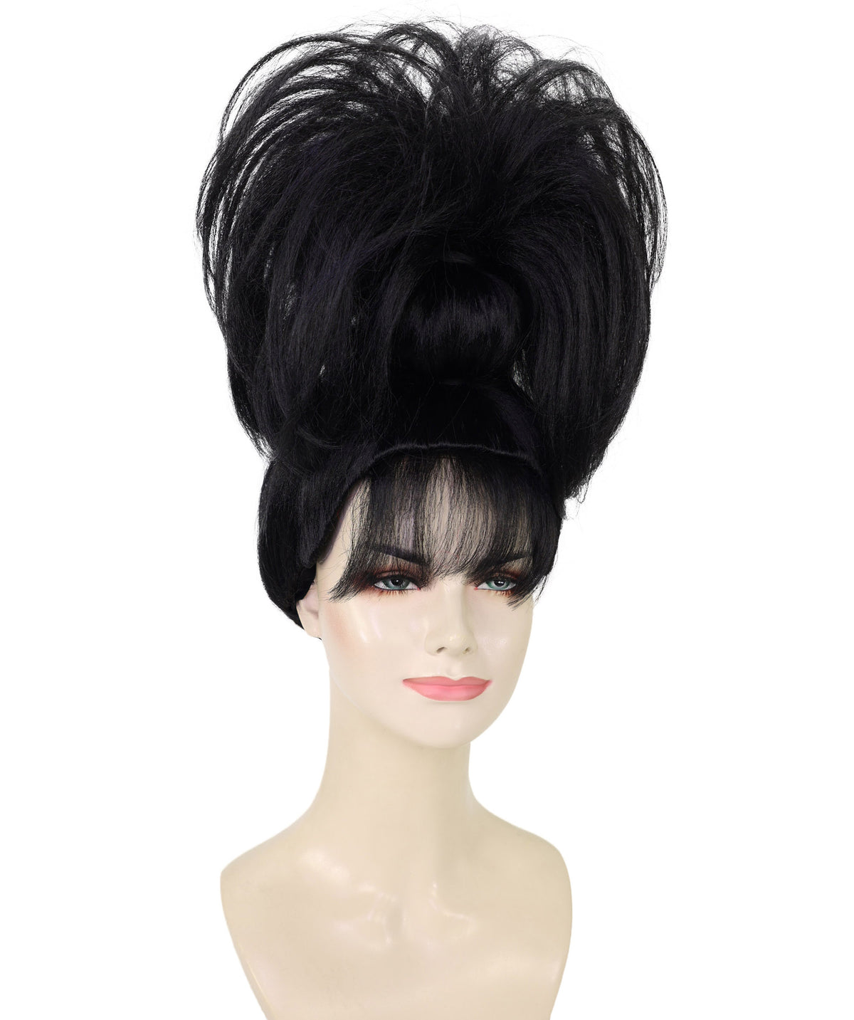 Wigs2you H-7281 レディース ブラック ウィッグ 15インチ ヒップホップ風 カール ボリューム カーリーヘア 合成繊維 フルウィッグ パーティー フェス ステージ イベント