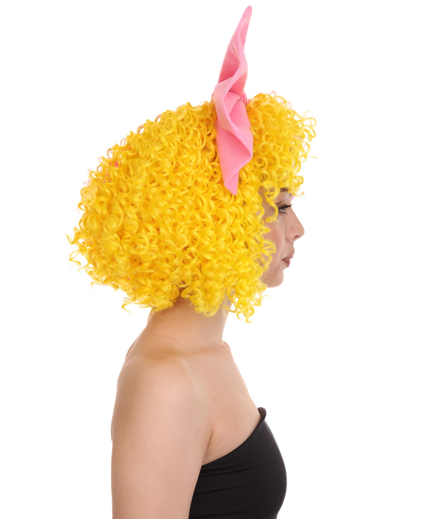 Wigs2you ハロウィンパーティープレミアムレディース H-1832 華やかに見えるオーストラリアンシンガーシア カーリーウィッグ ピンクリボン付き