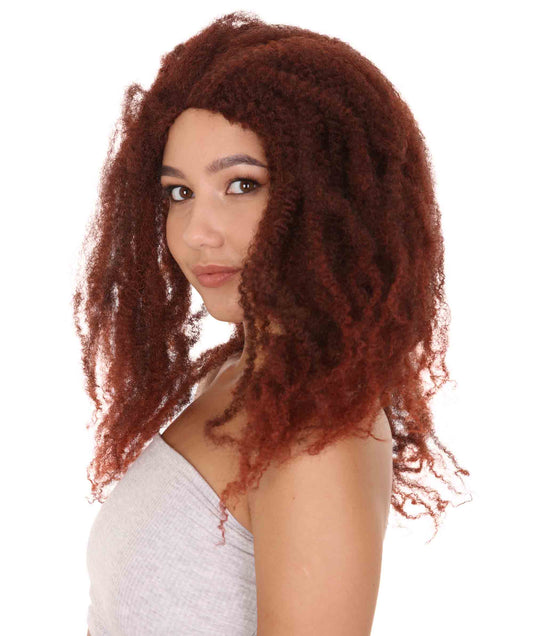 Wigs2youハロウィンパーティープレミアムレディースH-1941 美しい見た目のロングブラウンドレッドロックウィッグ1