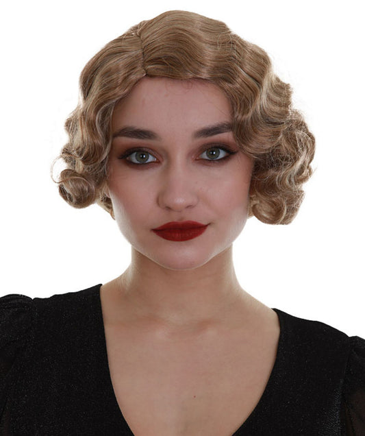 ハロウィンパーティープレミアム レディース H-5270 ブラウン ウェービー トレンディ ロアリング20's ウィッグ