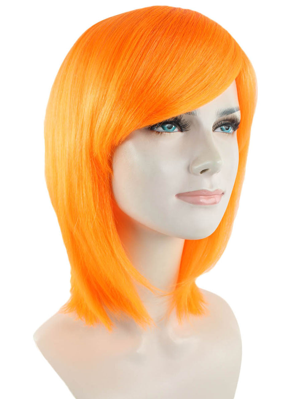 ハロウィンパーティープレミアム H-1419 女性用ショートオレンジウィッグ レディ ファンシーキャラクターファッションウィッグ
