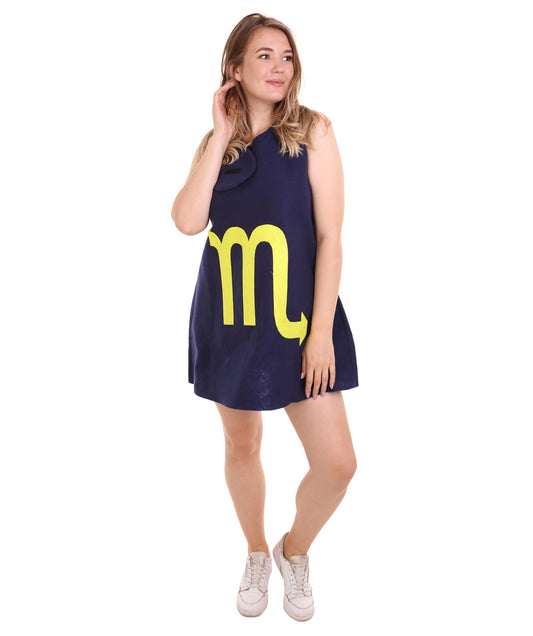 大人用女性の 12 JCO-253 蠍座の星座 パーティー トロール ドレス コスチューム ブルー ハロウィン コスチューム