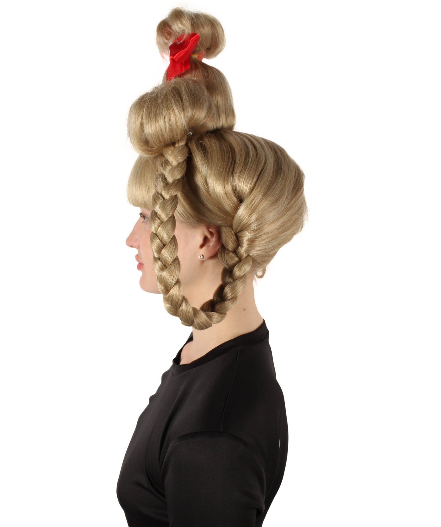 ハロウィンパーティープレミアムレディ H-5490 クリスマスクラシックストーリーキャラクターウィッグ (曲がる三つ編み付き)