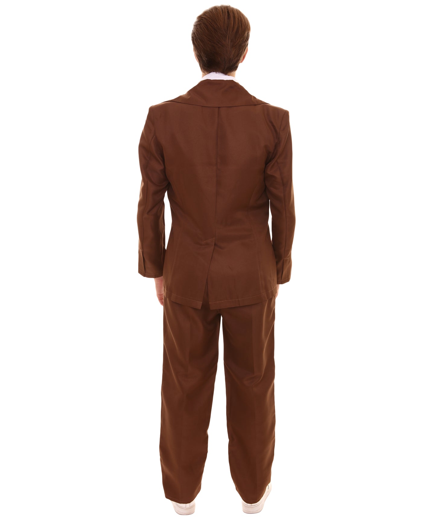 男性用 JCP-002_7 70'sロックスター スーツ コスチューム ディッキーとタイ付き プレミアム ブラウン ハロウィンコスチューム