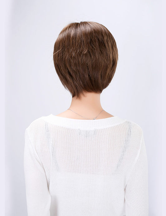 ボーイッシュにもナチュラルにも合わせやすいマニッシュショート、男女共に使えて、小顔効果も抜群、ウィッグネット付き W-1016