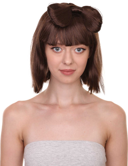 Wigs2you ハロウィンパーティープレミアムレディース H-1676 着け心地が良い とても快適 ダークブラウン バタフライウィッグ