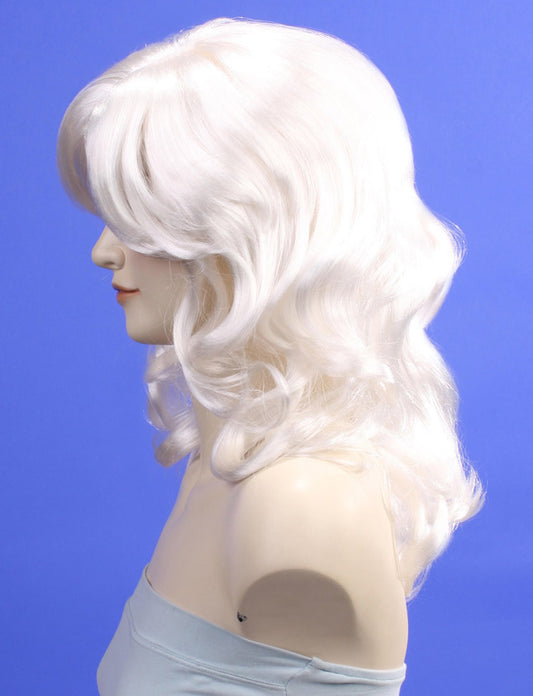 プレミアムレディース H-146 ホワイト パーティー準備完了 豪華なハロウィンウィッグ