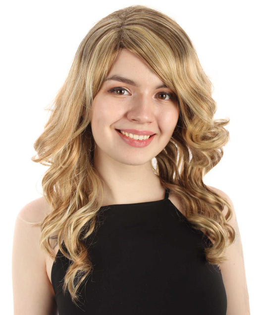 マーメイドフェアリーテールウィッグ ミックスブロンド H-5380_23 長いウェービー コスプレ ハロウィーン衣装 パーティーヘア 合成繊維