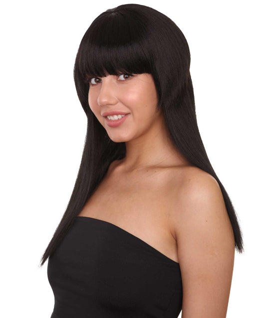 Wigs2you ハロウィンパーティープレミアムレディース H-1818 華やかに見えるエルヴィラ ブラックヴァンパイアウィッグ