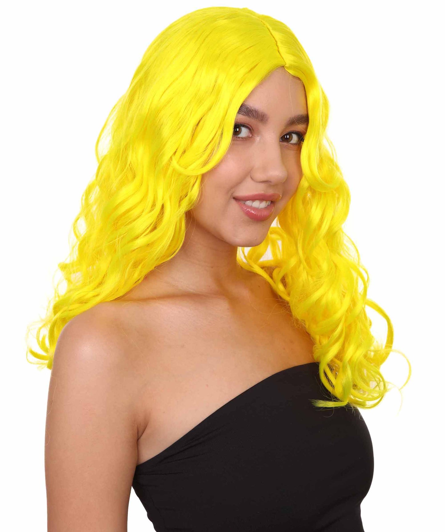 Wigs2you ハロウィンパーティー プレミアム レディース H-1110 とても着け心地の良いアリスウィッグ 鏡の国のアリス ネオンイエローカラー