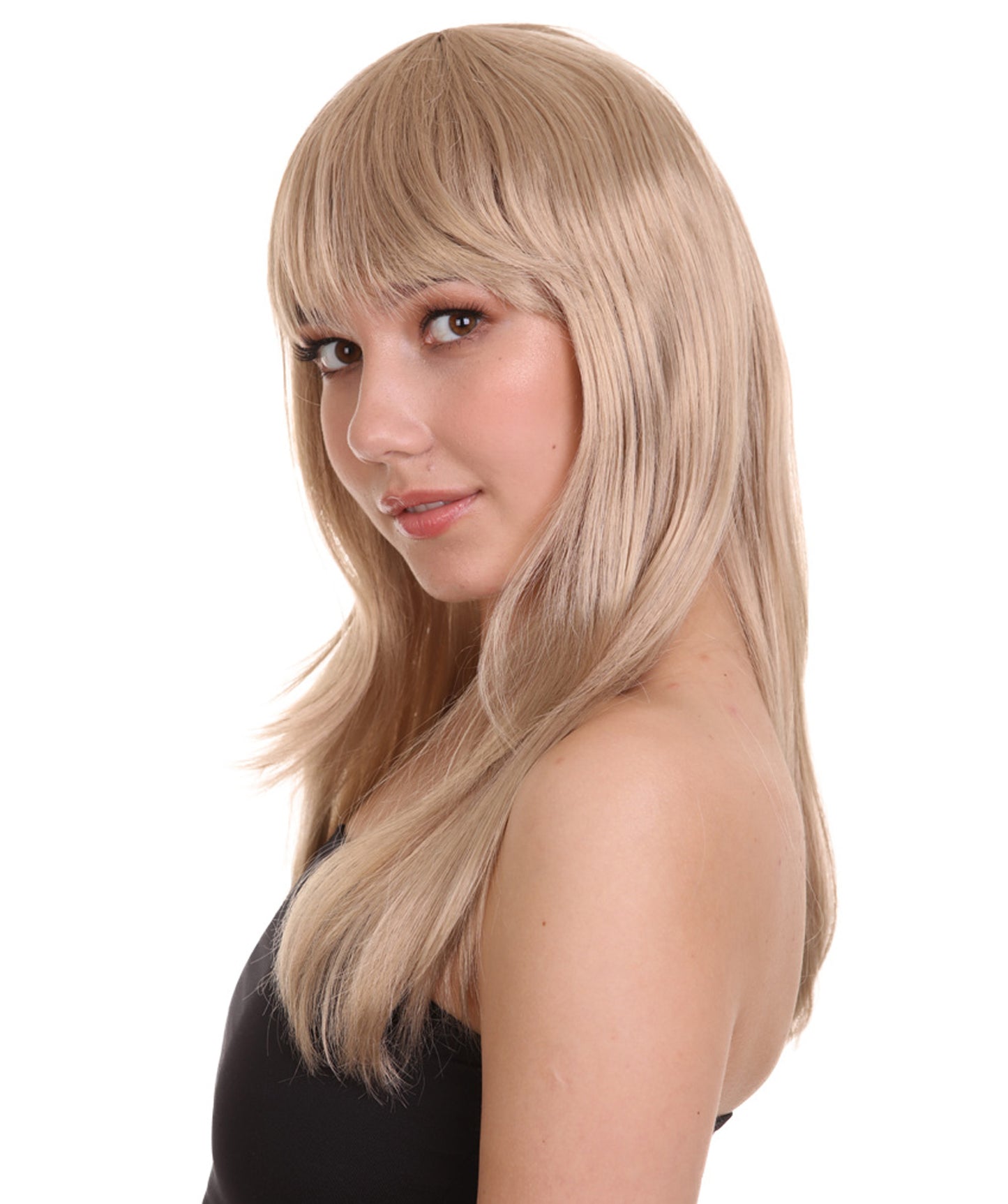 Wigs2you ハロウィン パーティー プレミアム レディース H-1062 とても快適なグラマー グリーン ウィッグ ダークブロンド カラー