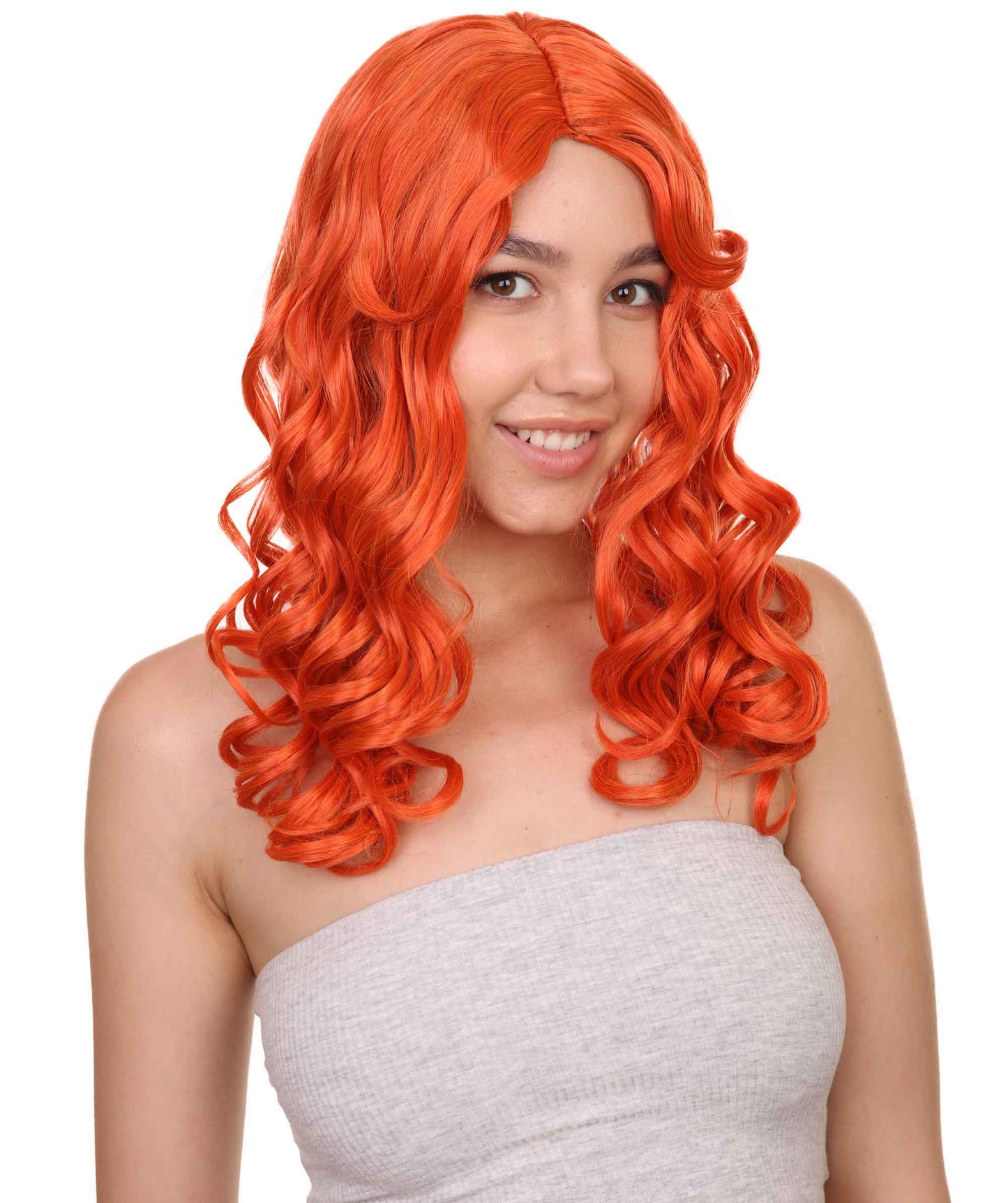 Wigs2you ハロウィンパーティープレミアム レディース H-1081 アリスウィッグ 鏡の国のアリス オレンジ色