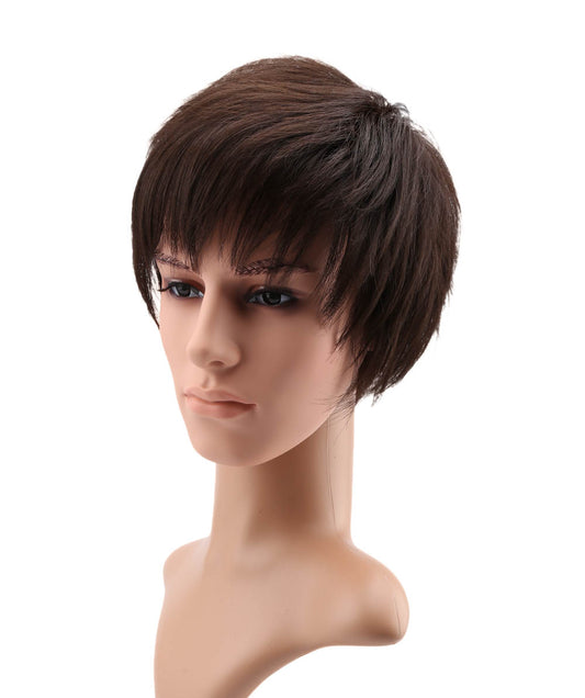 メンズウィッグ!簡単にボリュームアップ!薄毛対策に最適!耐熱商品♪ウィッグネット付き。WM-022