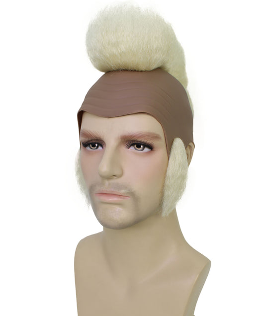 メンズ H-6279 タフブラックガイ T モホークウィッグ、マルチポールカラーハロウィンに最適難燃性合成繊維