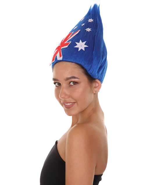 Wigs2you ハロウィンパーティープレミアム H-1795 着け心地が良い とても快適 女性用コスプレウィッグ オーストラリア国旗 トロールズスタイル