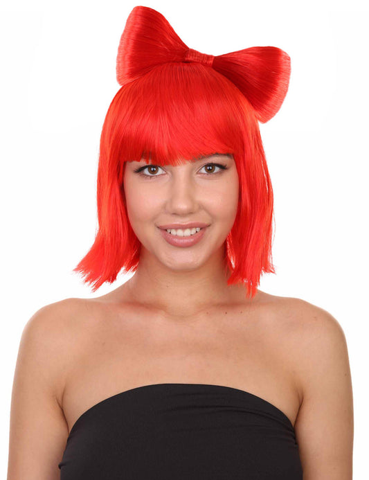 Wigs2you ハロウィン パーティー プレミアム レディース H-1655 簡単に着用でき 非常に快適なネオンレッドバタフライウィッグ