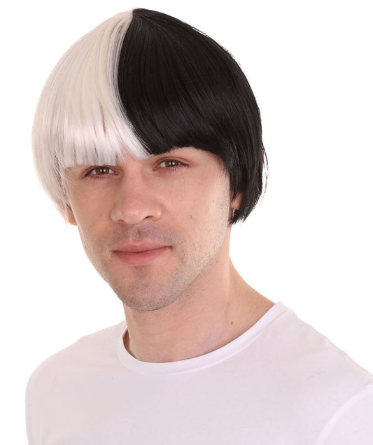 Wigs2you ハロウィン パーティー プレミアム メンズ H-608 SIA ウィッグ メンズ 黒白