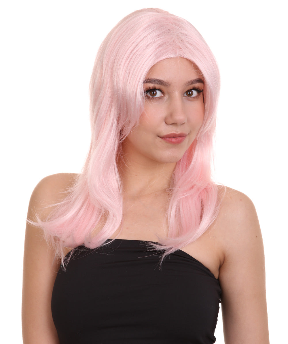 Wigs2youハロウィンパーティープレミアムレディースH-1989 美しい見た目のパステルピンクジェムウィッグ