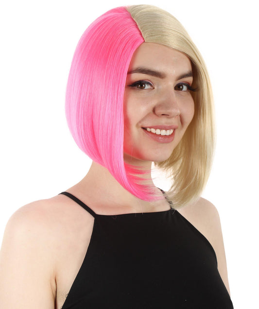 女性用ショルダーレングスフラッパーウィッグ ダークブラウン H-5375_18 合成繊維ヘア ハロウィンパーティーウィッグコレクション