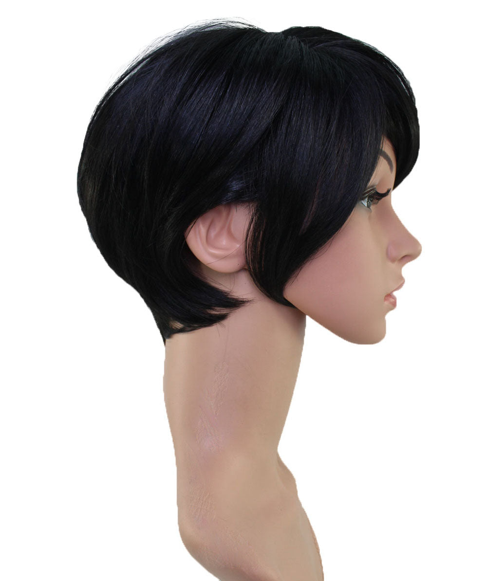 耐熱商品。束間の有る毛流れがおしゃれ、カジュアルになり過ぎない女っぽいショートスタイルです。 ウィッグネット付きW-1009