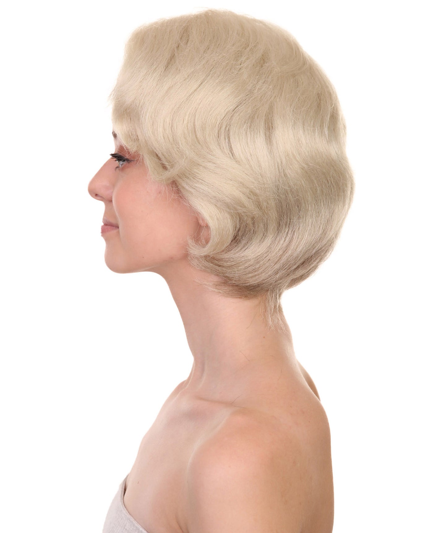 プレミアムハロウィンパーティーレディ H-5474 ミディアムレングス グレー イーヴィルファッショングルウィッグ グレー