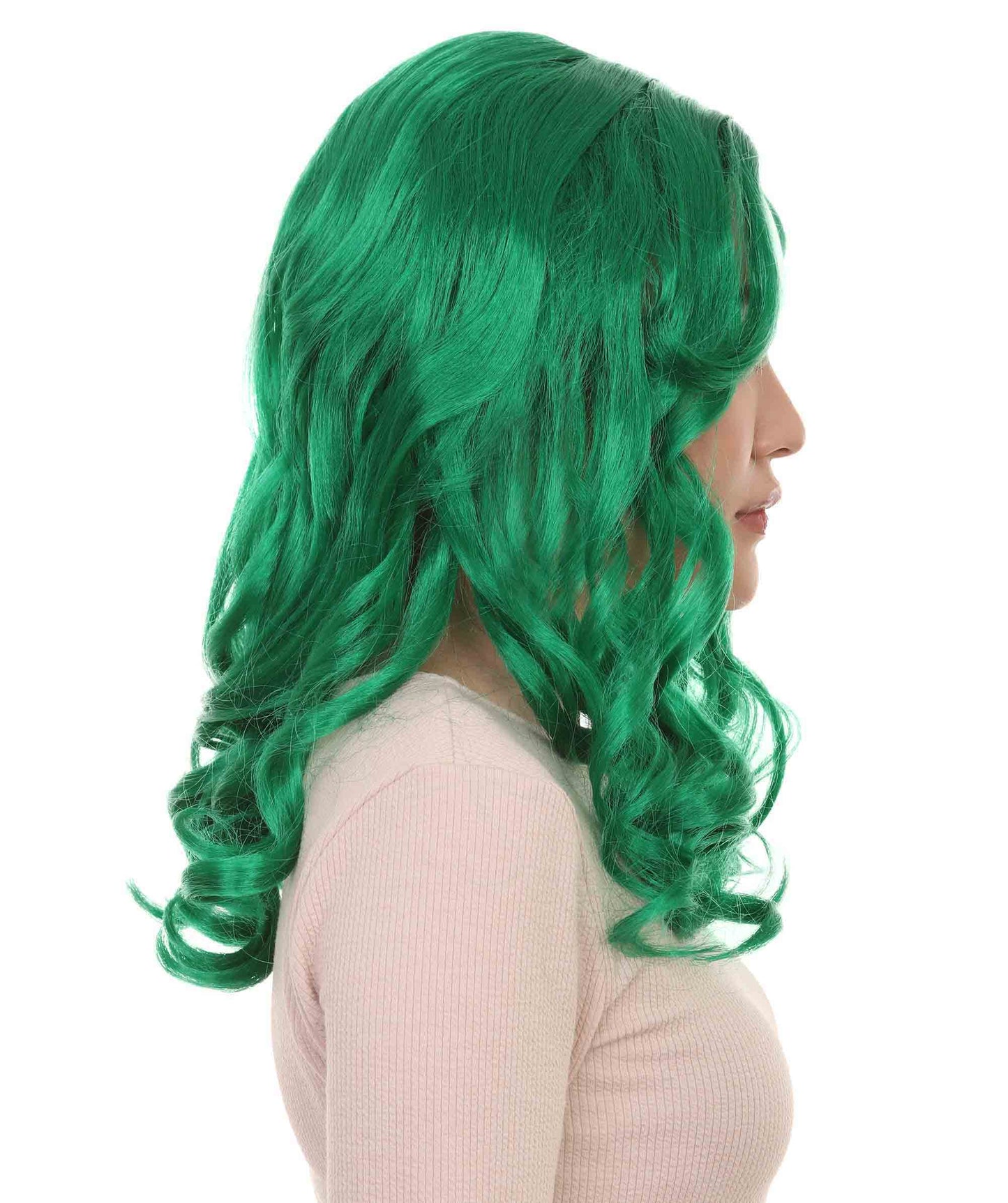 Wigs2you ハロウィンパーティー プレミアム レディース H-1086 アリスウィッグ 鏡の国のアリス ダークグリーン色