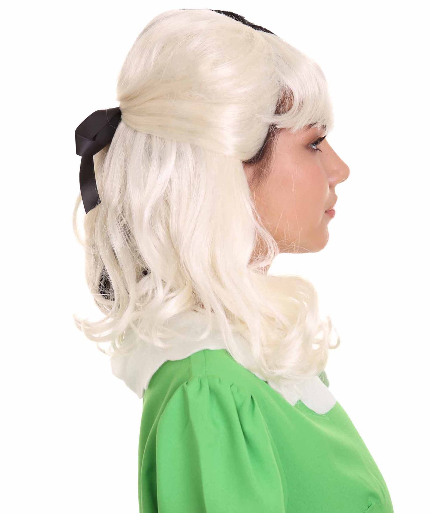 ハロウィンパーティープレミアム レディース H-5258 コントラスティングツートーンクルーエルアンドイーヴィルウィッグ