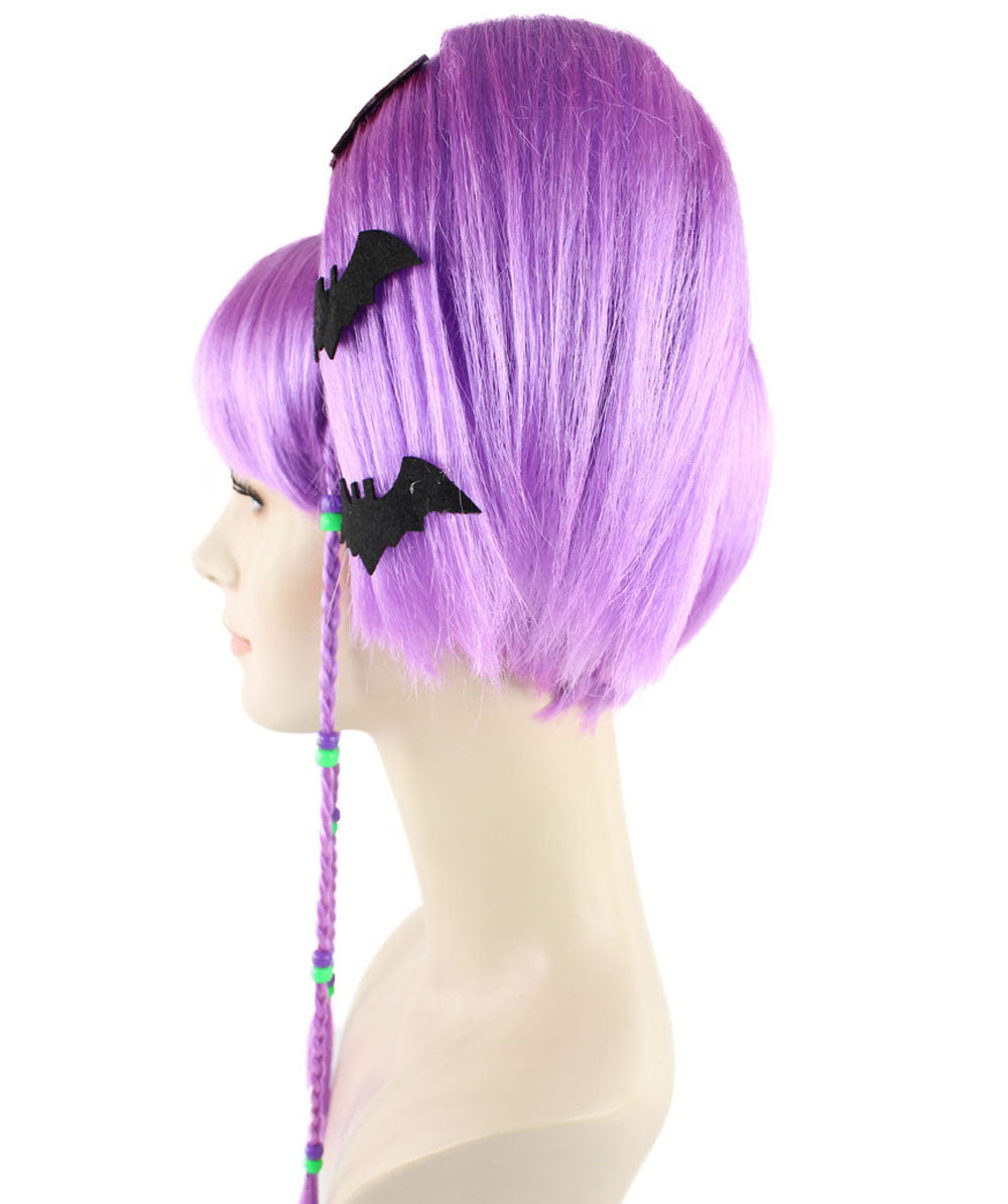 Wigs2you ハロウィンパーティー プレミアム レディース H-708 バットエンジェルウィッグ Lt パープルカラー