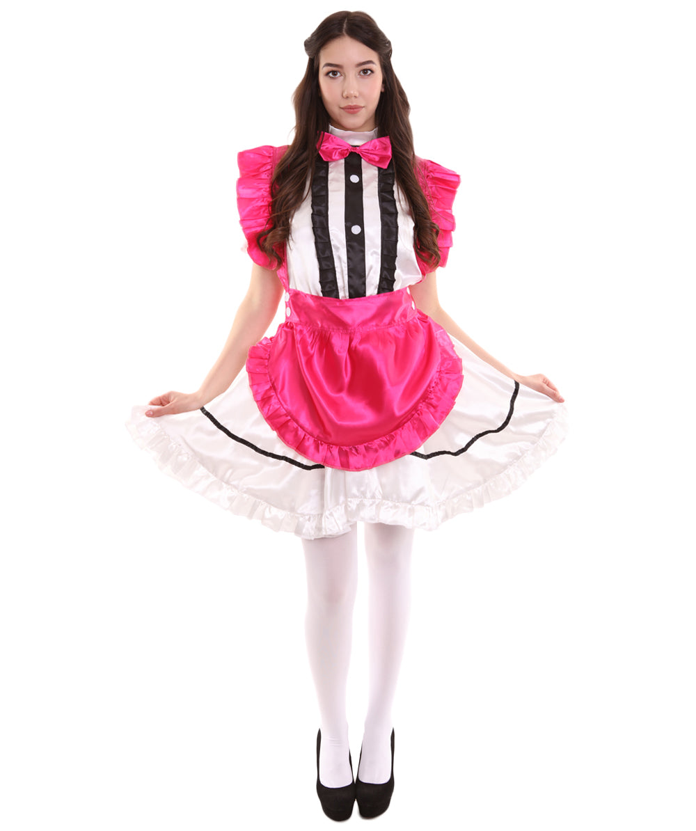 女性用 JCO-326_13 アニメ コスプレ フレンチメイド ファンシー ドレス ピンク コスプレ コスチューム