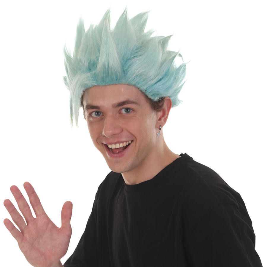 メンズ H-5618 (10インチ) ショートレングス スパイクド ハロウィンコスプレ アニメバンコスチューム ウィッグ 合成ソフトファイバーヘア