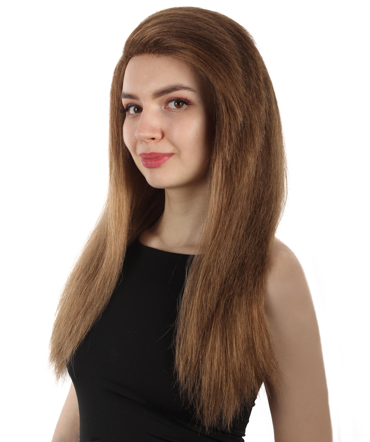 女性用ロングストレートサイドパートコスプレウィッグ ライトブラウン H-5220_15 ファンシースタイル プレミアムハロウィンパーティーウィッグコレクション