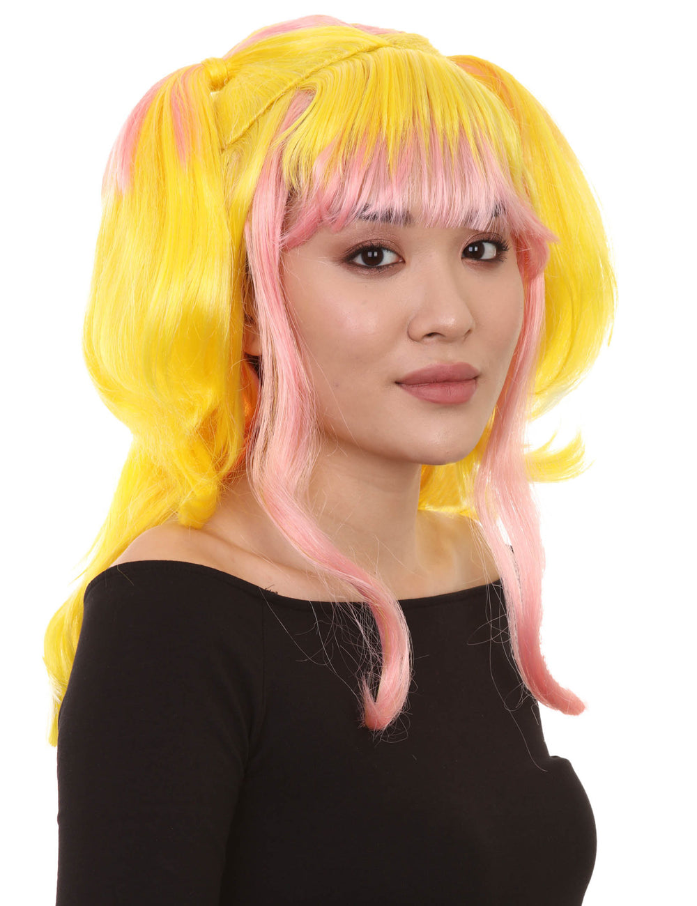 女性のバナナ エンジェル ウィッグ コレクション | コスプレハロウィンウィッグ | ウィッグ プレミアム通気性キャップレスキャップ H-288
