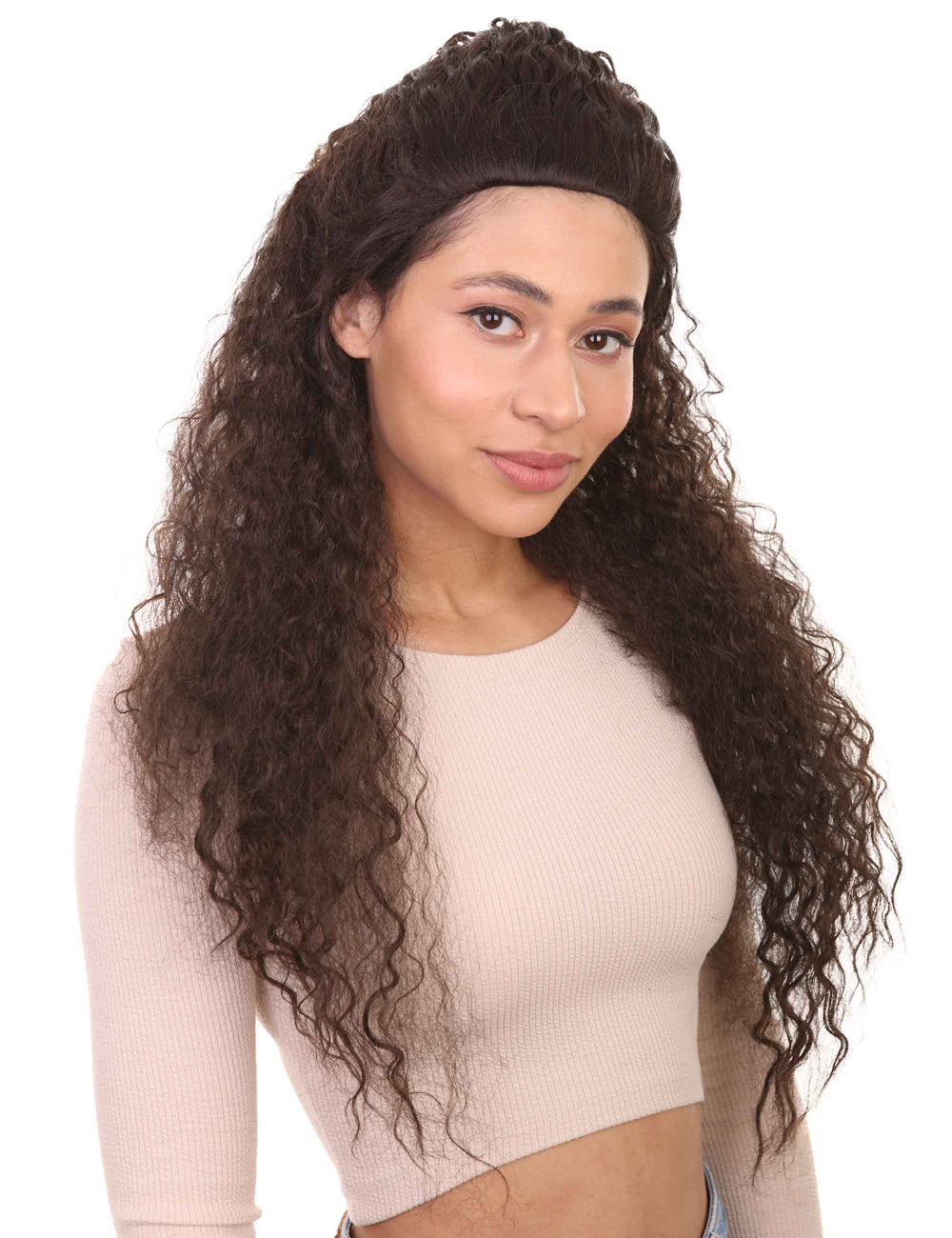 Wigs2you ハロウィンとパーティー プレミアム レディース H-485 ブラウン モアナ ウィッグ