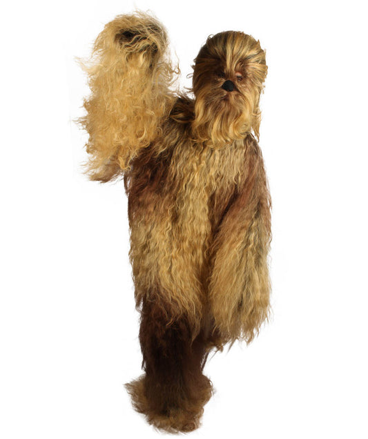 ユニセックス JCP-210_8 の長い毛むくじゃらの戦士の猿の軍事リーダー抵抗戦士 ライトブラウン コスプレコスチュームとウィッグのバンドル