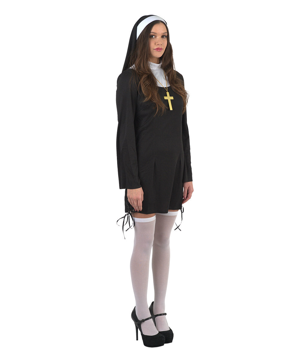 大人の女性の JCO-005 エッチな修道女の衣装 ブラック ハロウィン衣装