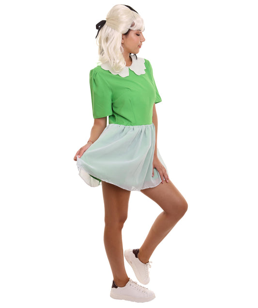 女性用 JCO-303_1 ドールカラー ドレス セレブリティ コスチューム グリーン コスプレ コスチューム