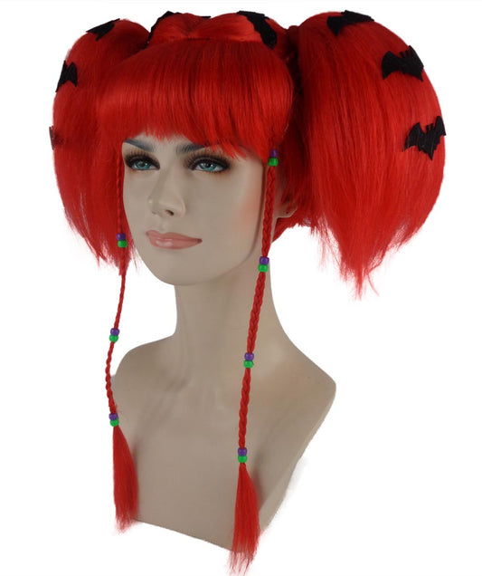Wigs2you ハロウィンパーティープレミアム レディース H-691 バットエンジェルウィッグ レッドカラー