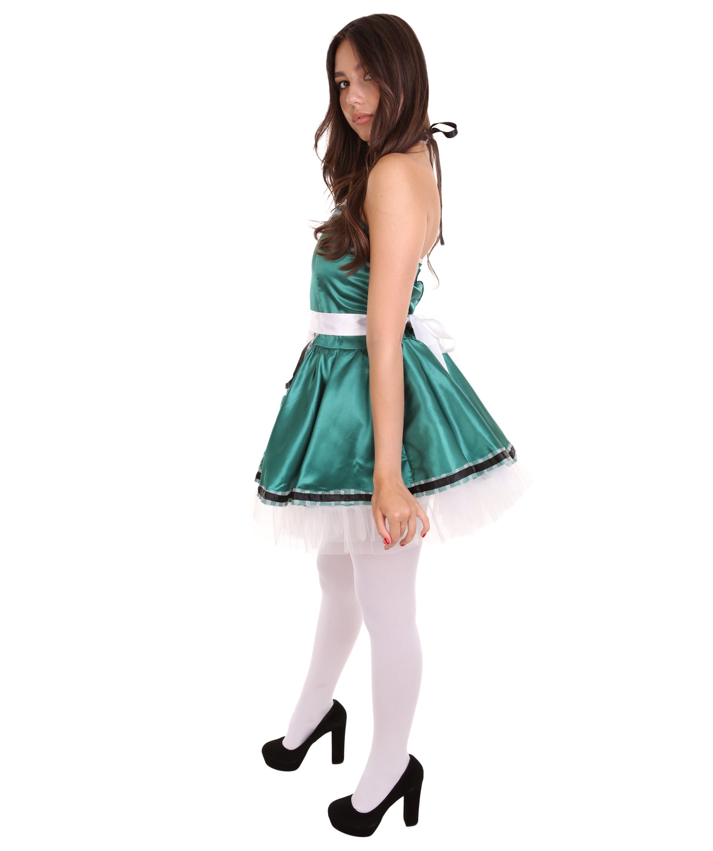 女性用 JCO-344_8 フレンチメイド制服コスプレ ダークグリーンコスチューム