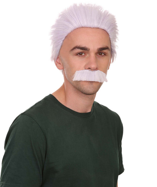 初期の人かつら|白い全く後ろのコスプレ・ハロウィンかつら|割増空気を通すCaplessなキャップH-3675