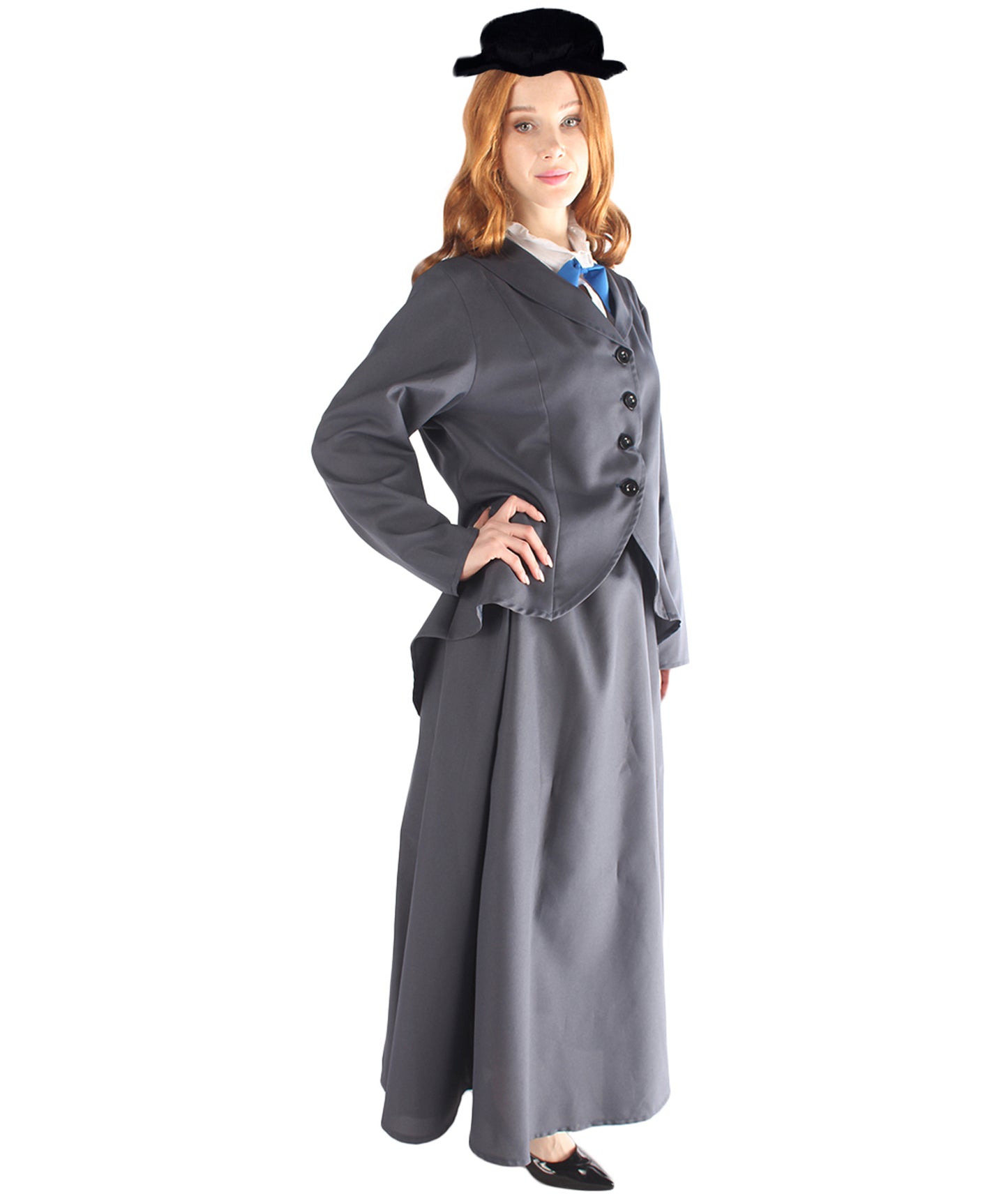女性 JCP-161 のイングリッシュナニーコスチューム シャドウグレーコスプレコスチューム