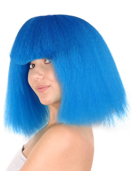 Wigs2you ハロウィンパーティープレミアムレディース H-1523 美しいルックを手に入れよう!ポップスターネオンブルーウィッグ