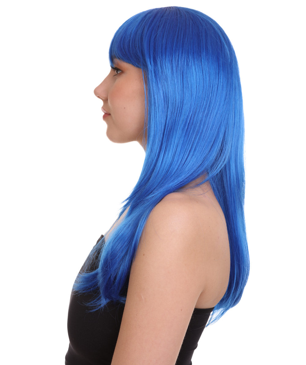 Wigs2you ハロウィン パーティー プレミアム レディース H-1047 とても快適なグラマー グリーン ウィッグ ダークブルー色
