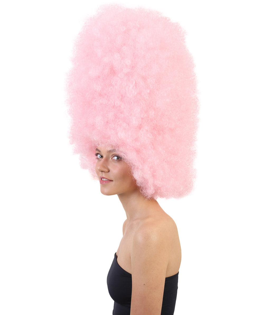 Wigs2youハロウィンパーティープレミアムレディースH-2006 着けやすい 非常に快適 スーパーサイズジャンボライトピンクアフロウィッグ